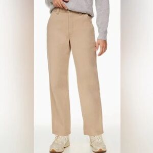 Aritzia TNA Khaki Denim Trouser High Waisted Jean Neutral Women's Size 4